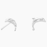 Polished Dolphin Stud Earrings