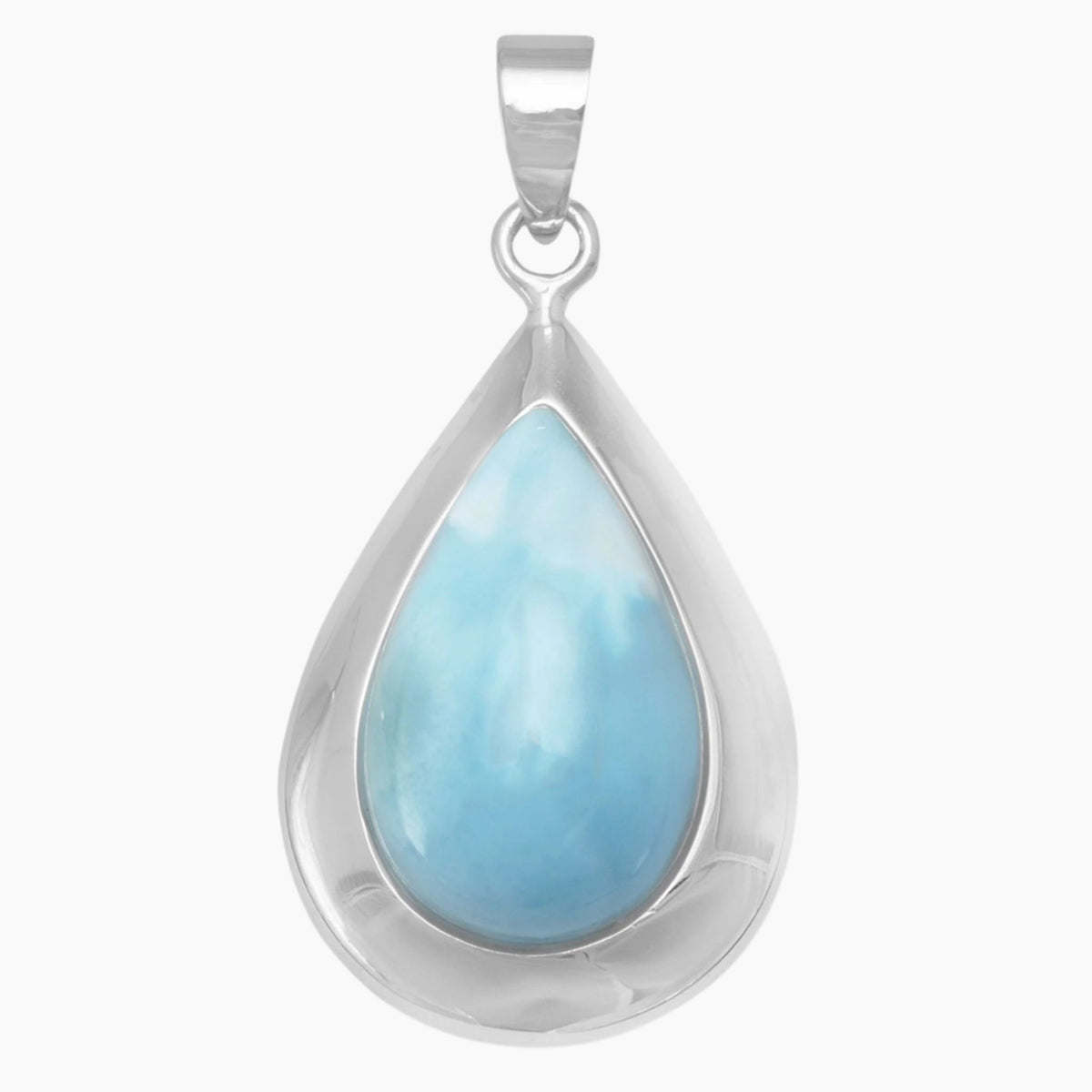 Polished Edge Larimar Pendant