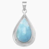 Polished Edge Larimar Pendant