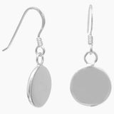 Polished Engravable Disc Earrings