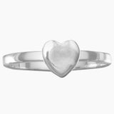 Polished Engravable Heart Ring