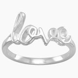 Polished Love Script Ring