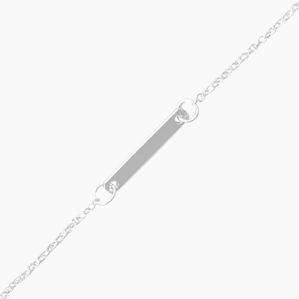 Polished Tiny Bar Anklet Close Up