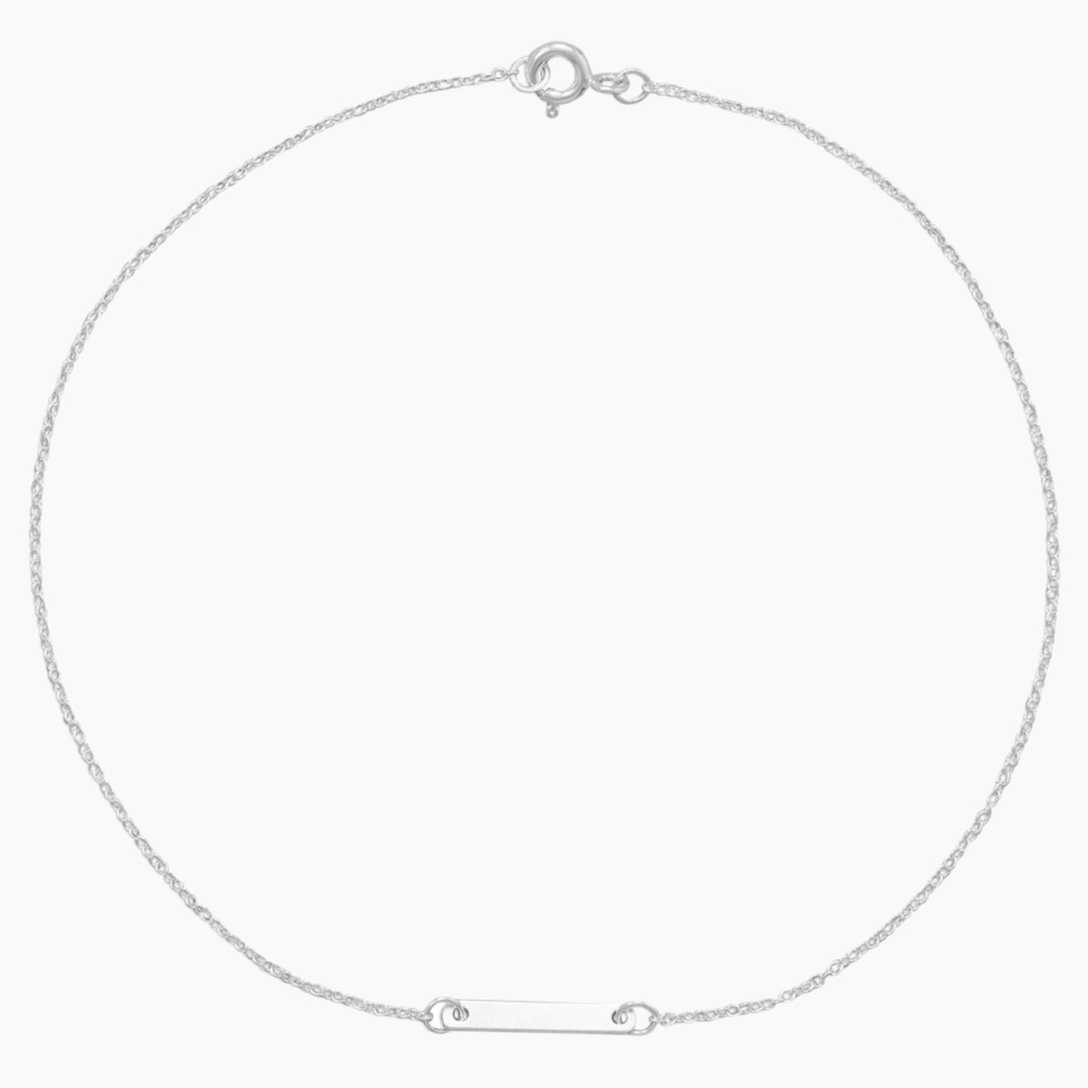 Polished Tiny Bar Anklet