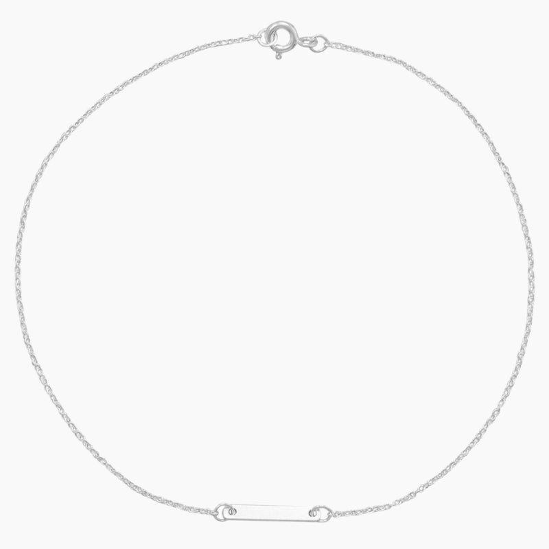 Polished Tiny Bar Anklet