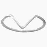 Polished V Design Ring