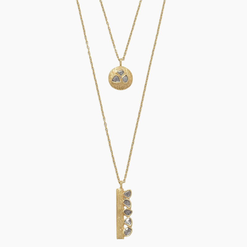 Polki Diamond Double Strand Necklace