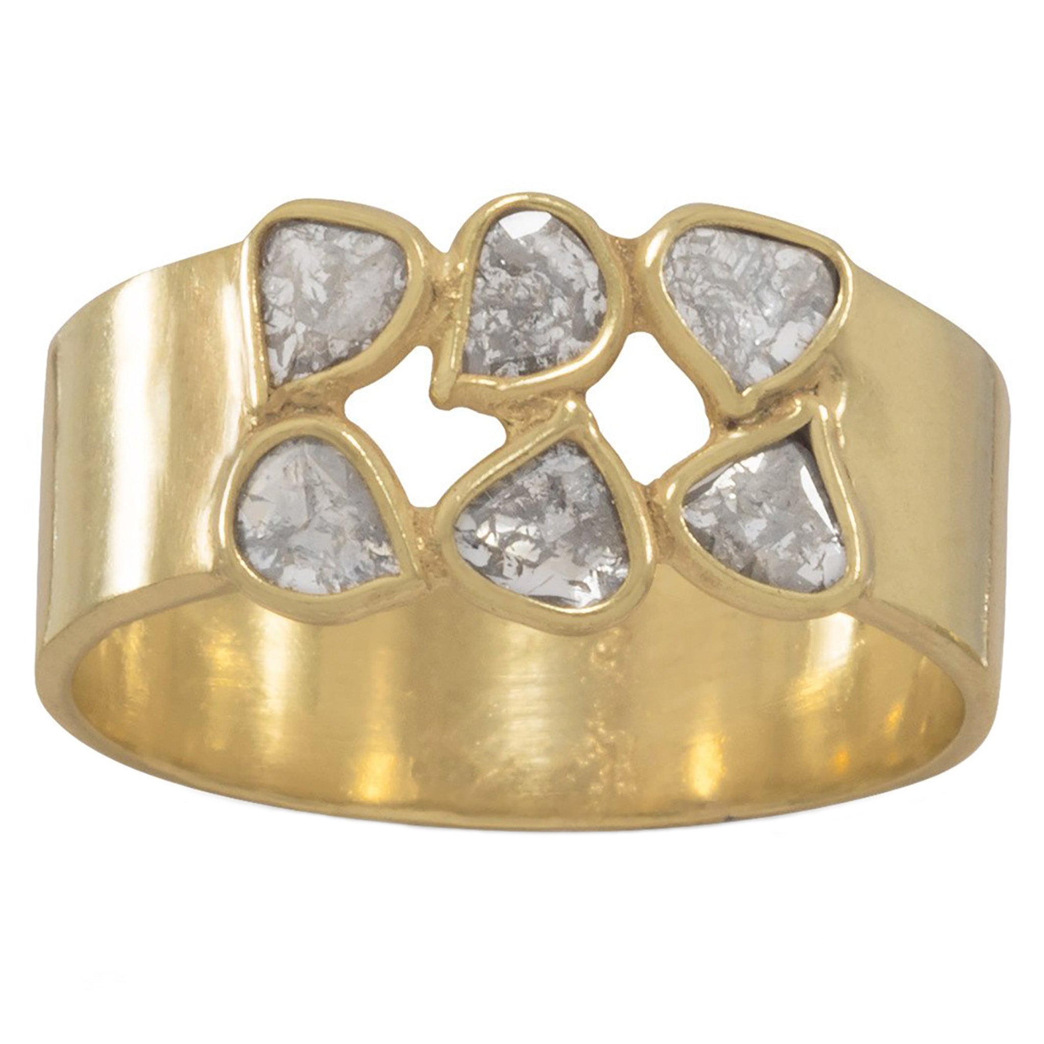 Polki Diamond Gold Ring