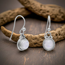 Rainbow Moonstone Button Earrings Example