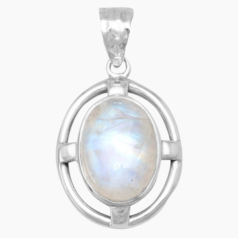 Rainbow Moonstone Cut Out Pendant