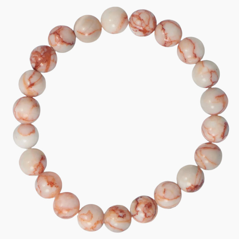 Red Jasper Bead Stretch Bracelet