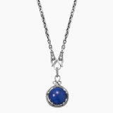 Reversible Lapis and Rainbow Moonstone Necklace