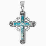 Roman Glass Cross Pendant