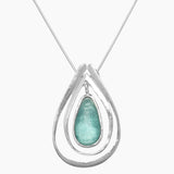 Roman Glass Open Frame Necklace