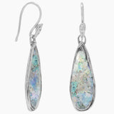 Roman Glass Pear Drop Earrings