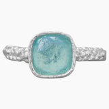 Roman Glass Pebble Band Ring