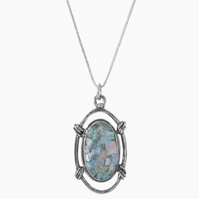 Roman Glass Pendant Necklace