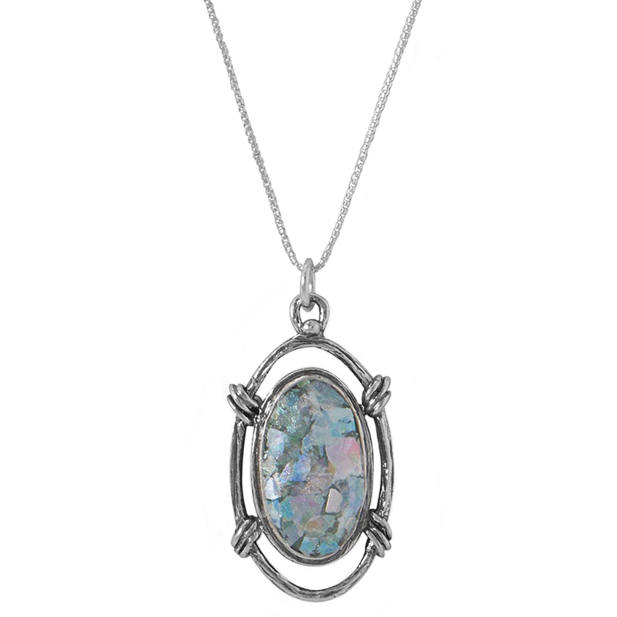 Roman Glass Pendant Necklace