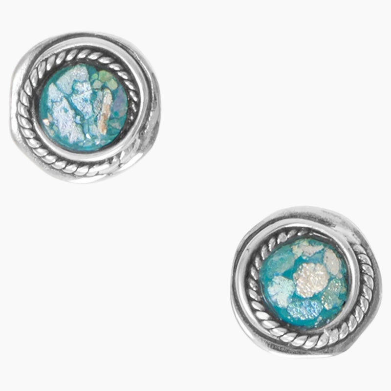 Roman Glass Stud Earrings