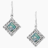 Roman Glass Swirl Edge Earrings