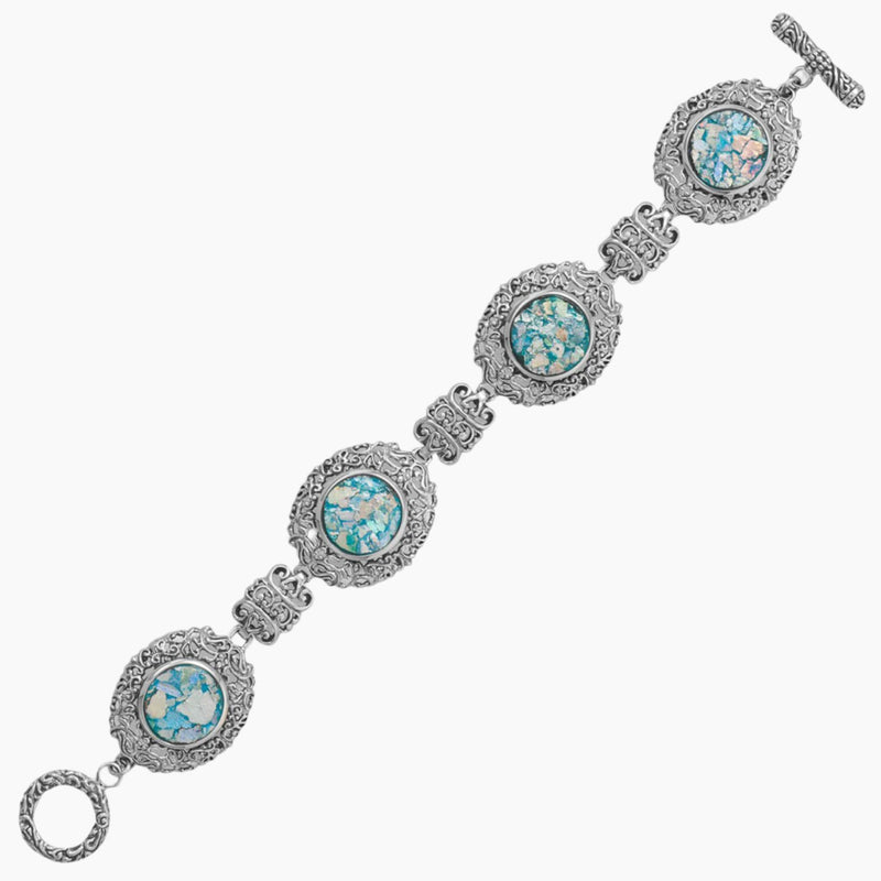Roman Glass Toggle Bracelet