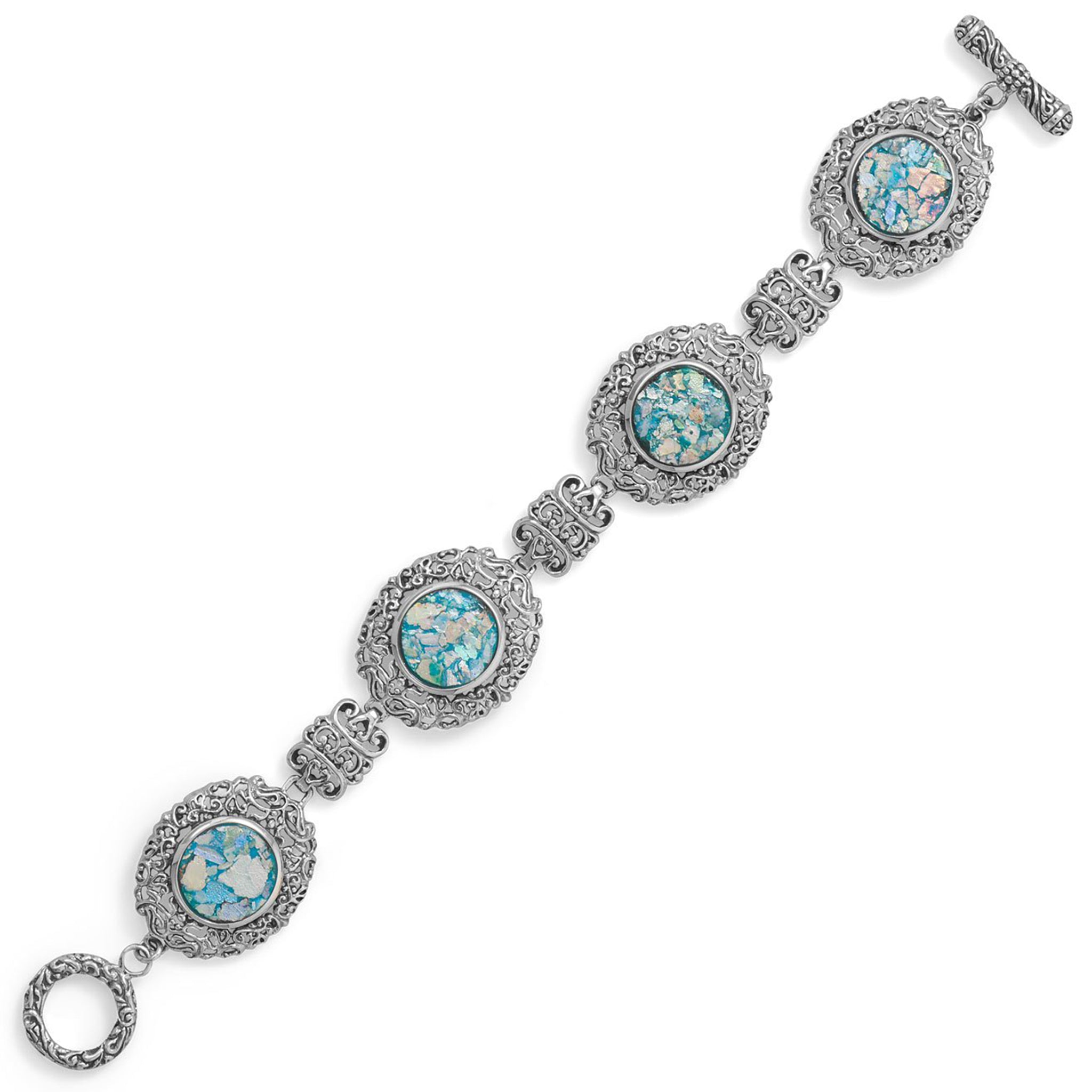 Roman Glass Toggle Bracelet