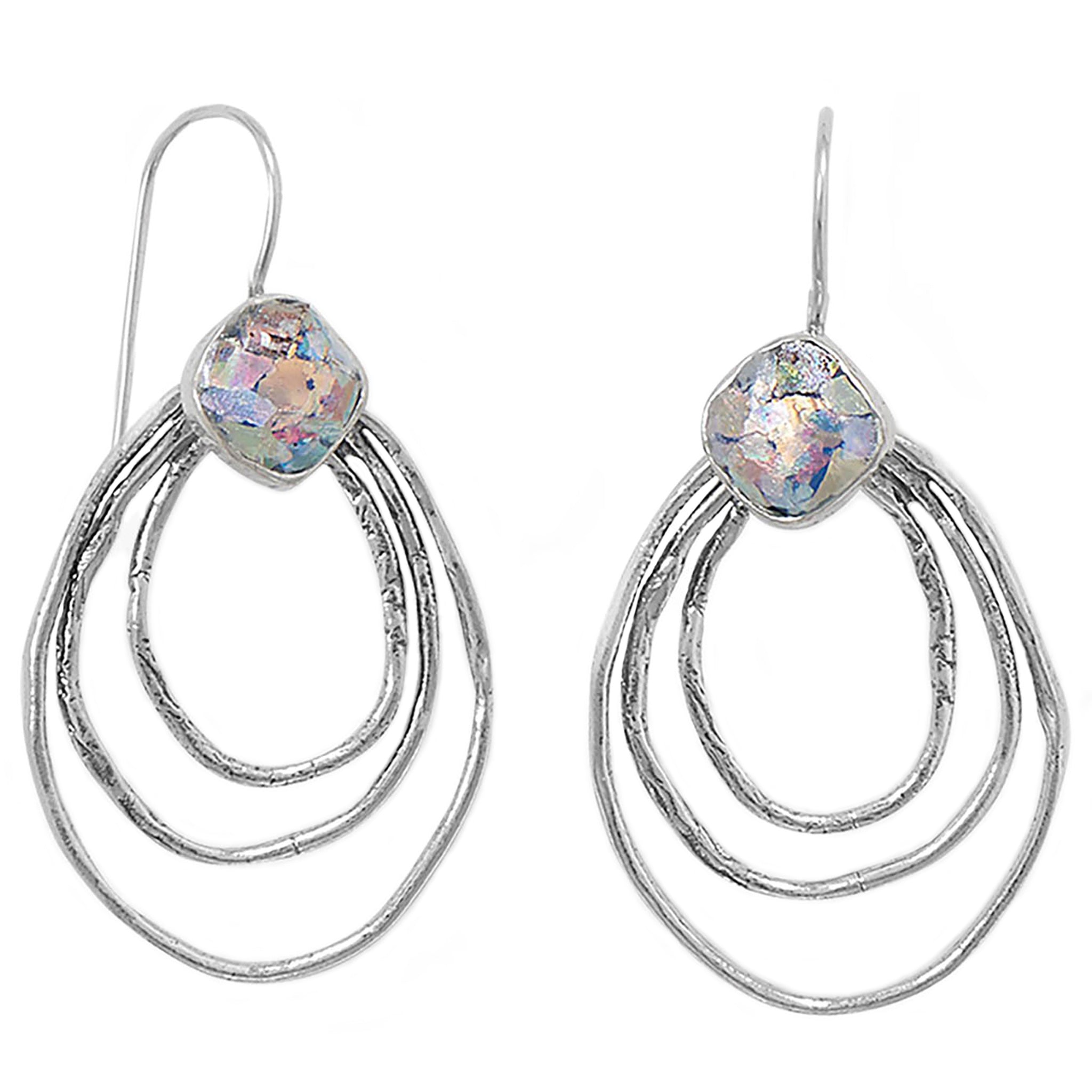 Roman Glass Wire Earrings