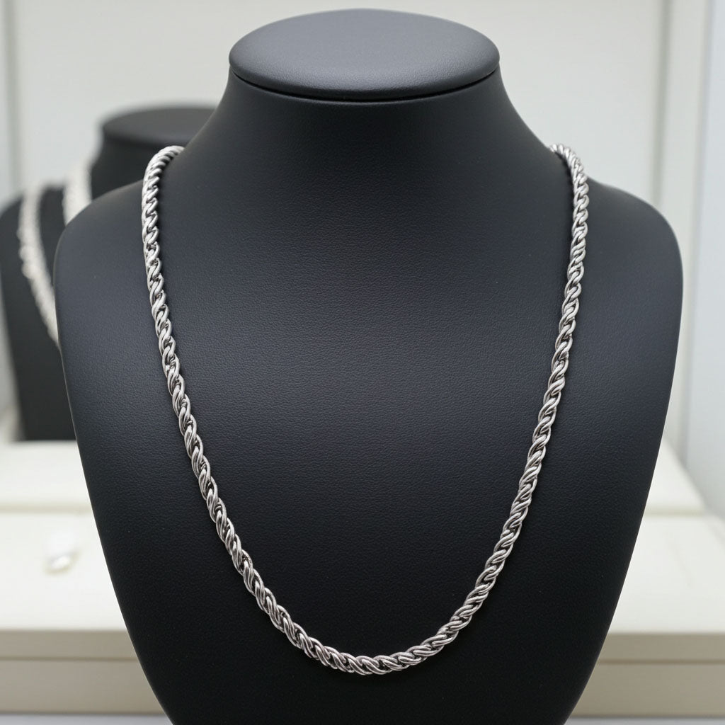 Rope Chain - 3.6mm on Necklace Bust Display