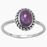 Rope Edge Amethyst Ring