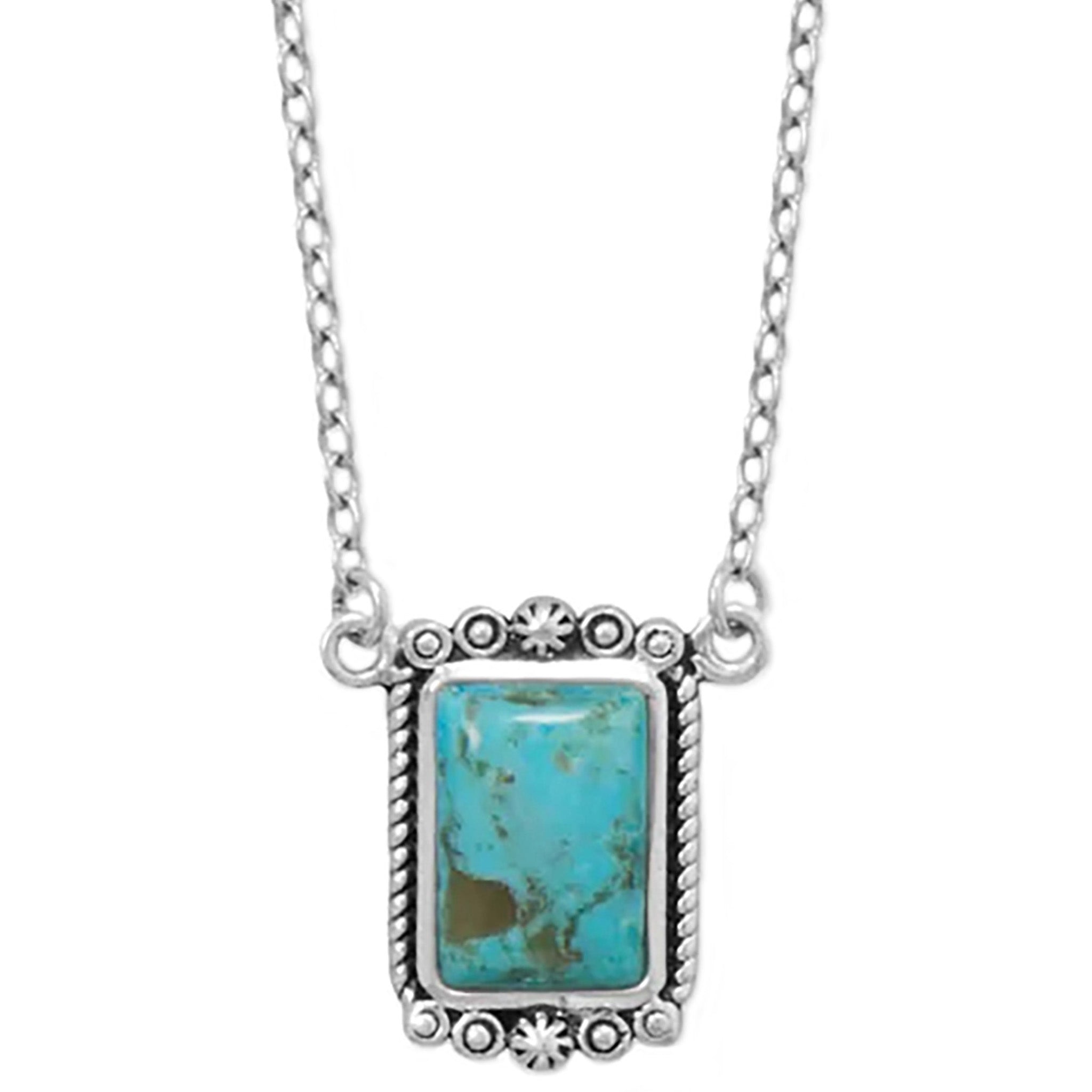 Rope Edge Turquoise Necklace
