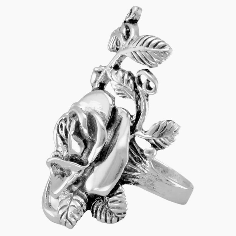 Rose Design Ring Side View