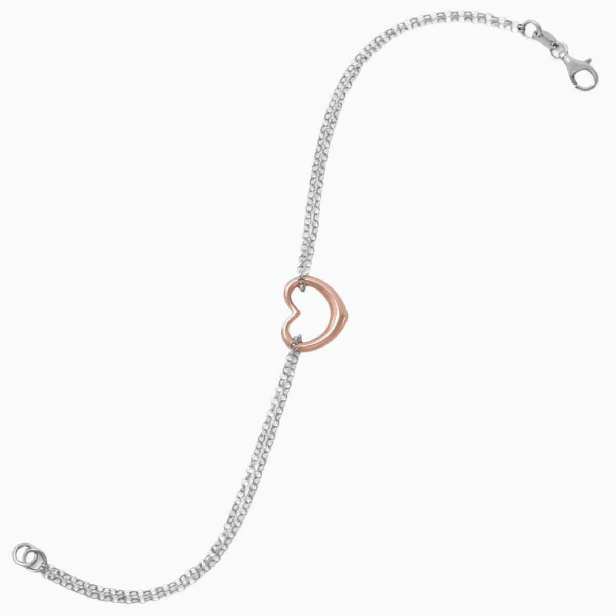 Rose Gold Heart Bracelet