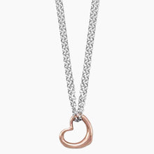 Rose Gold Heart Necklace Sliding