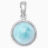 Round Larimar Pendant
