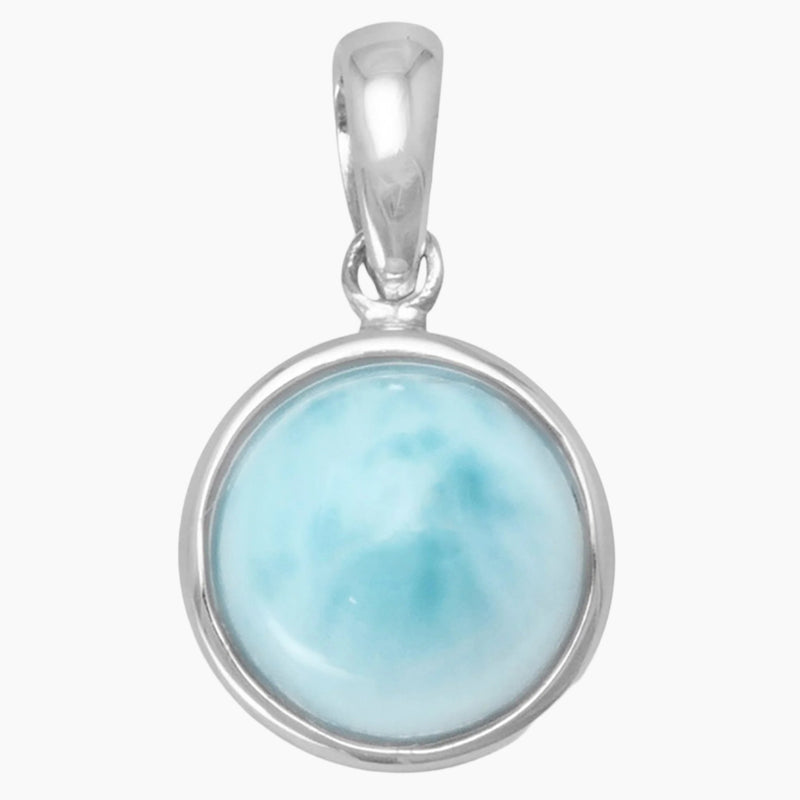 Round Larimar Pendant