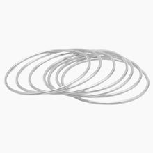 Round Stackable Bangle Bracelet Set Offset