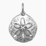 Sand Dollar Oxidized Charm