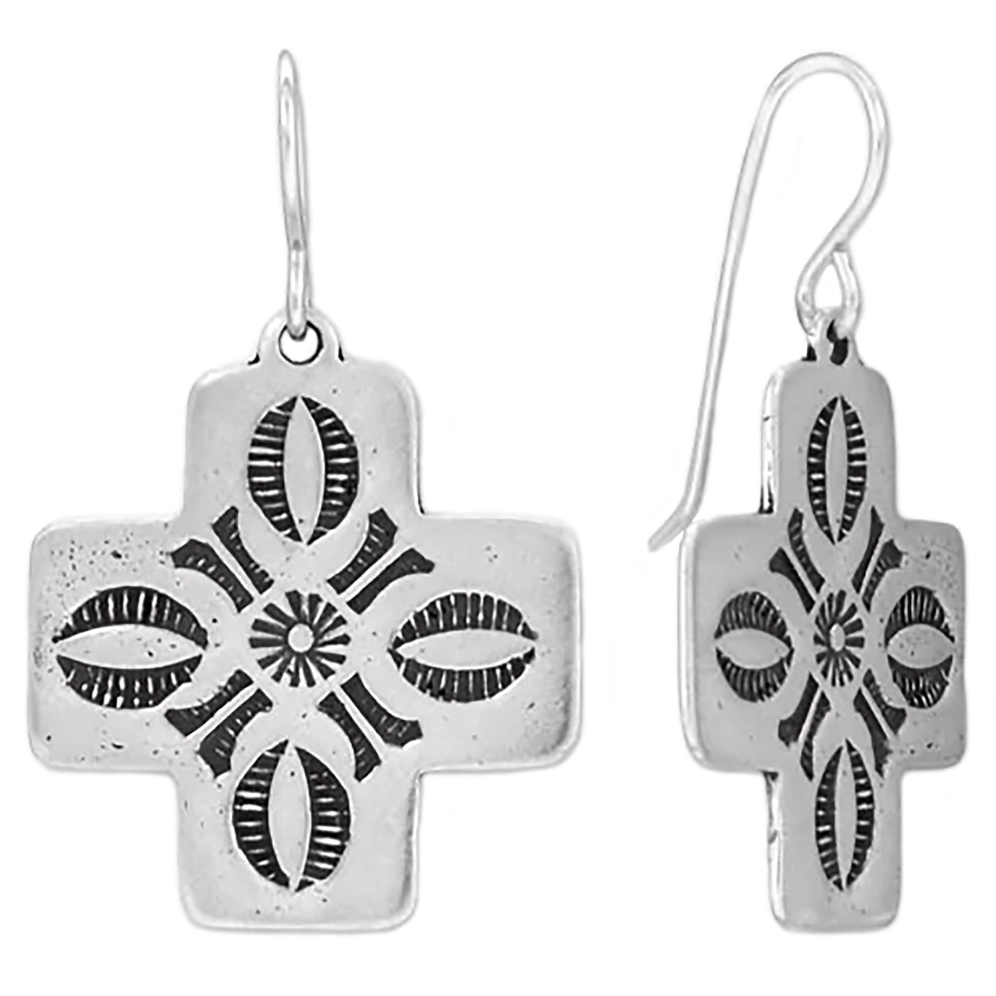 Santa Fe Style Cross Earrings