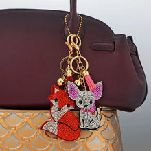 Sassy Little Fox Crystal Bag Charm Example