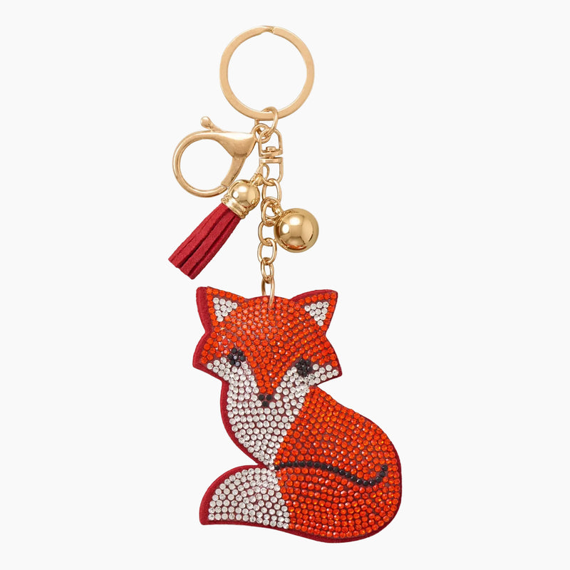 Sassy Little Fox Crystal Bag Charm