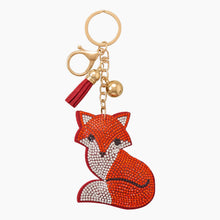 Sassy Little Fox Crystal Bag Charm