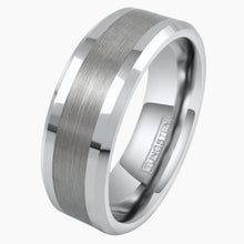 Satin Band Silver Tungsten Ring
