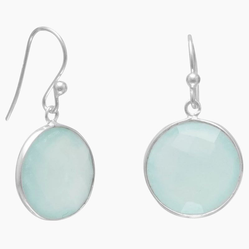 Sea Green Chalcedony Earrings