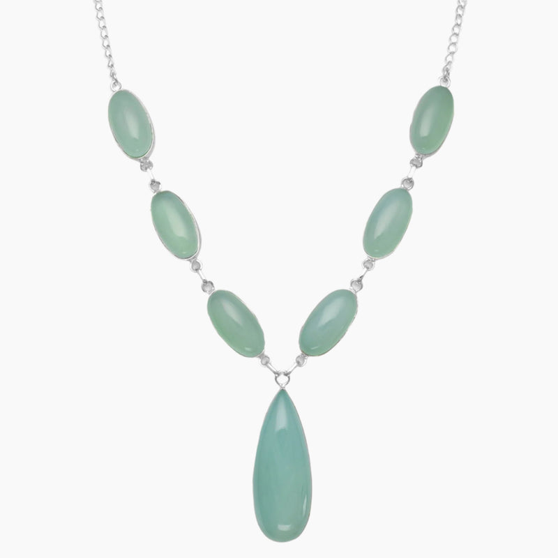 Sea Green Chalcedony Necklace