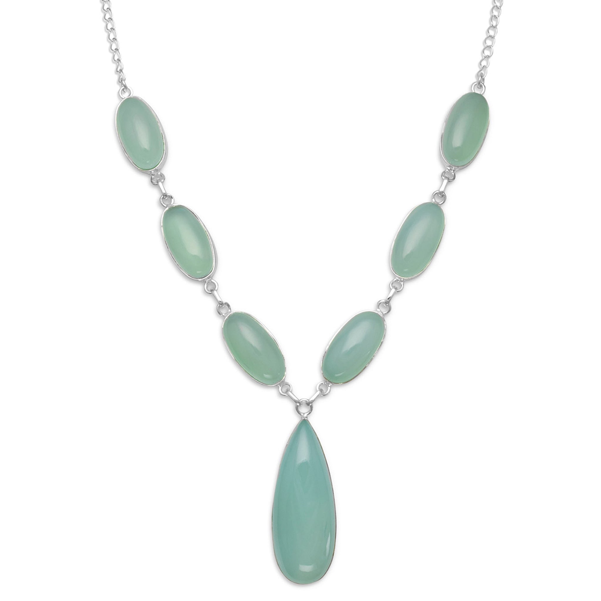 Sea Green Chalcedony Necklace