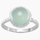 Sea Green Chalcedony Textured Ring