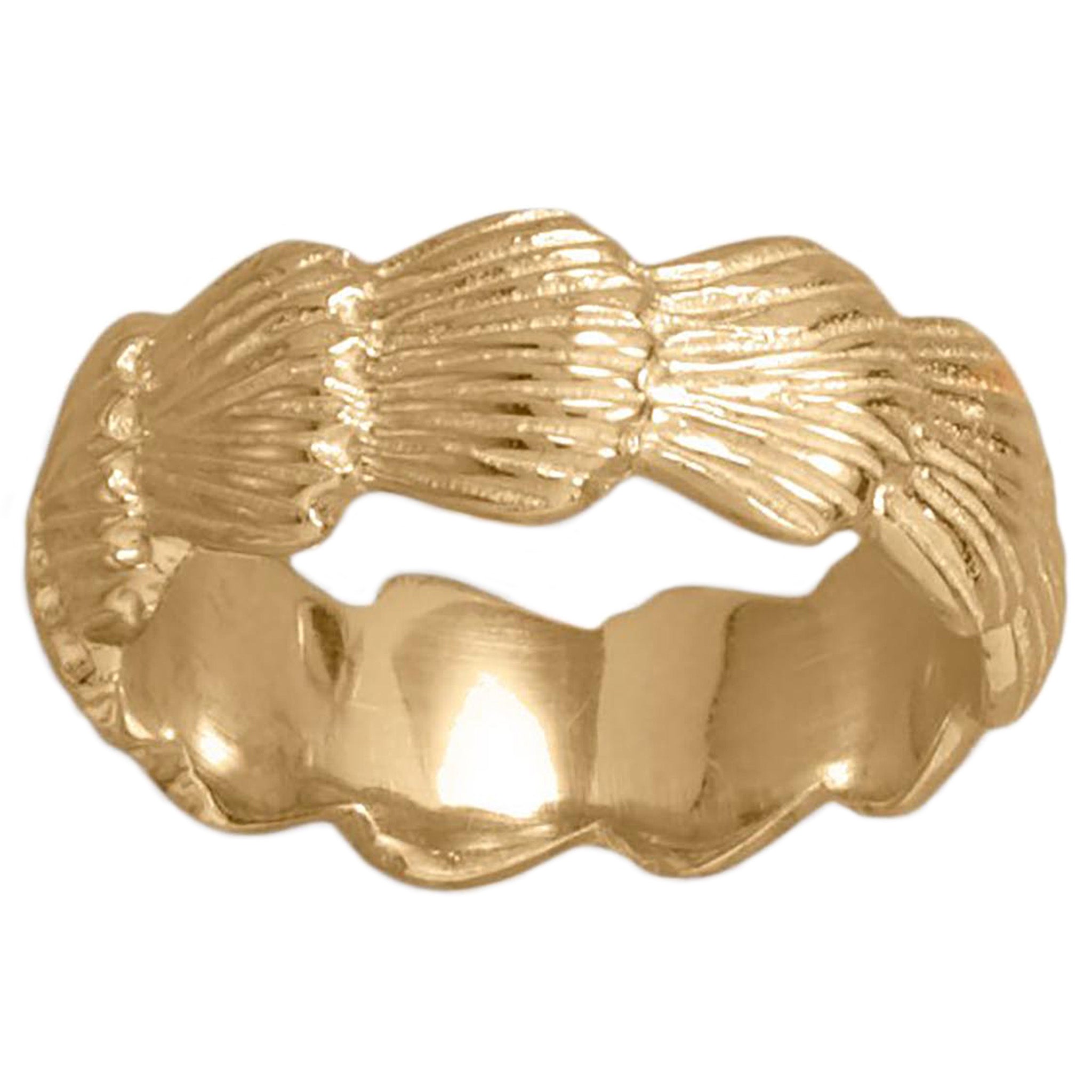 Seashell Design Gold Ring