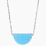 Semicircle Shape Opal Necklace