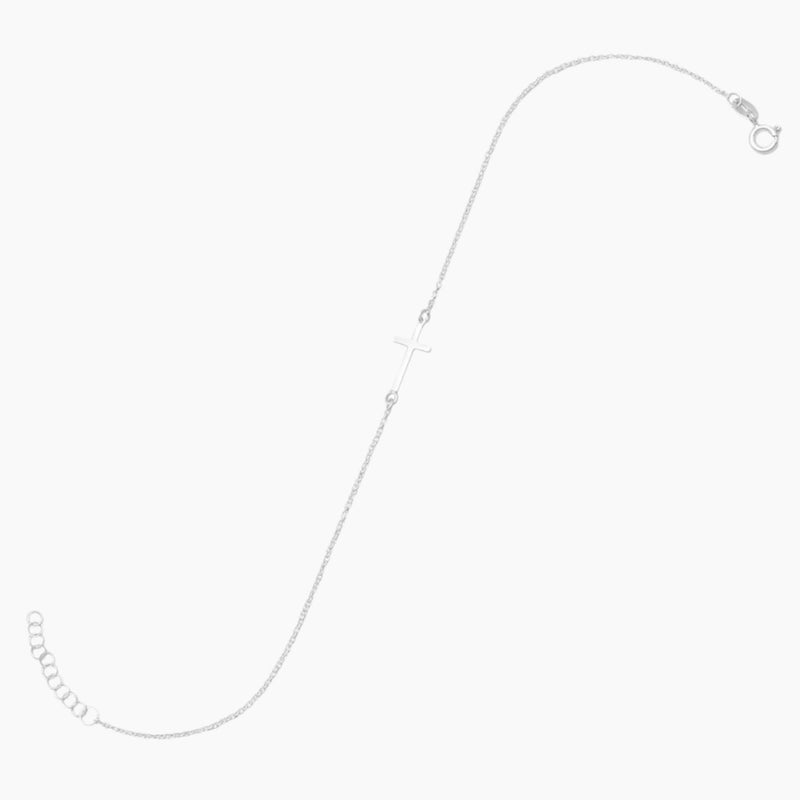 Sideways Cross Anklet