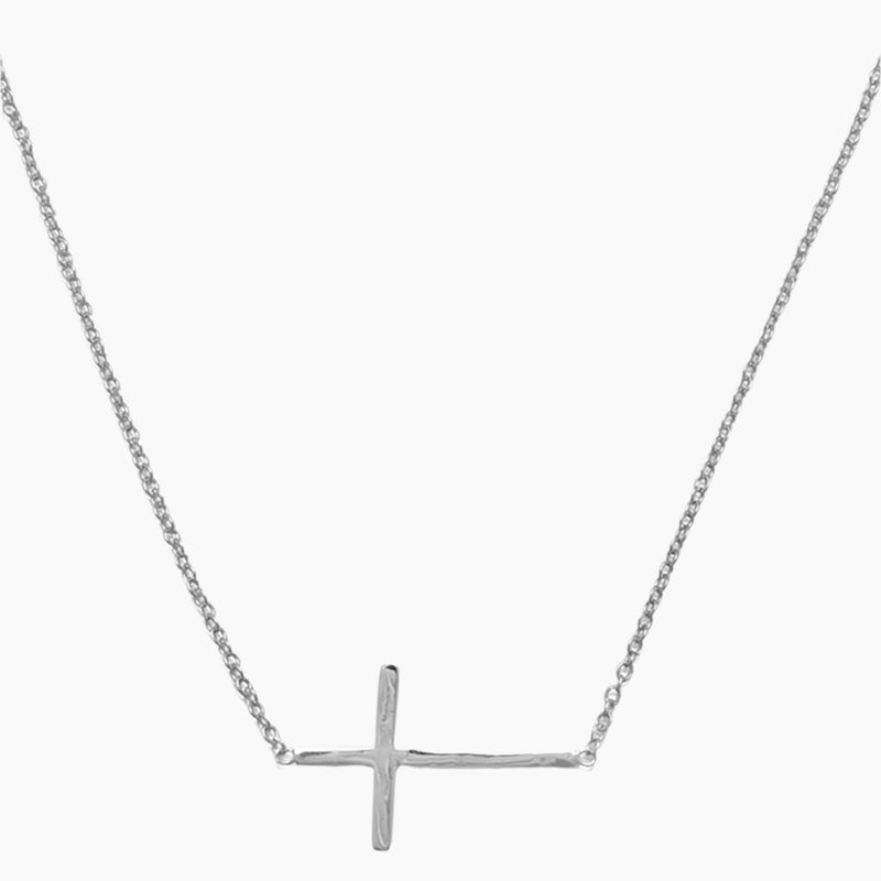 Sideways Cross Necklace
